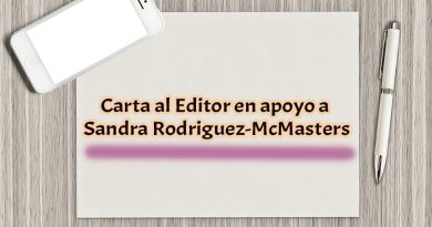 Carta al Editor en apoyo a Sandra Rodriguez-McMasters